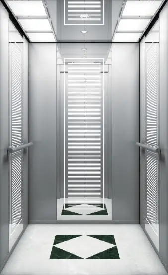 ARL-C004 مصعد ركاب ستانلس فضي وباب ستانلس