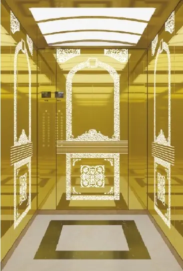 ARL-C046  Mirror etched titanium gold