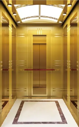 ARL-C020  مصعد تيتانيوم ذهبي من الاستانليس ستيل 