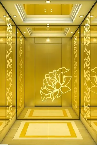 ARL-C021 مرآة ستانليس ستيل ذهبي منقوش