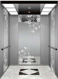 ARL-C034 floral mirror etched  stainless steel