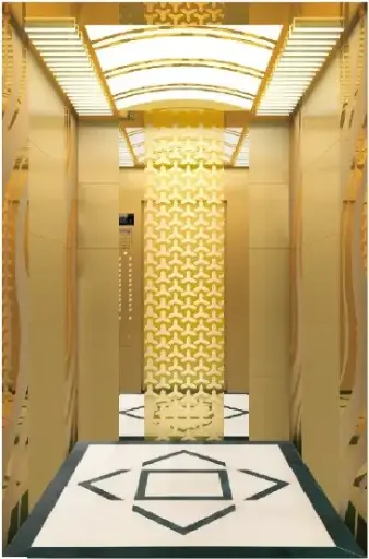 ARL-C019 مصعد تيتانيوم ذهبي مع نقش